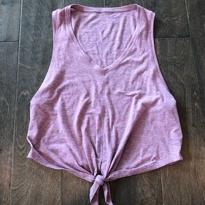 Lululemon tie front tank- pink size 4